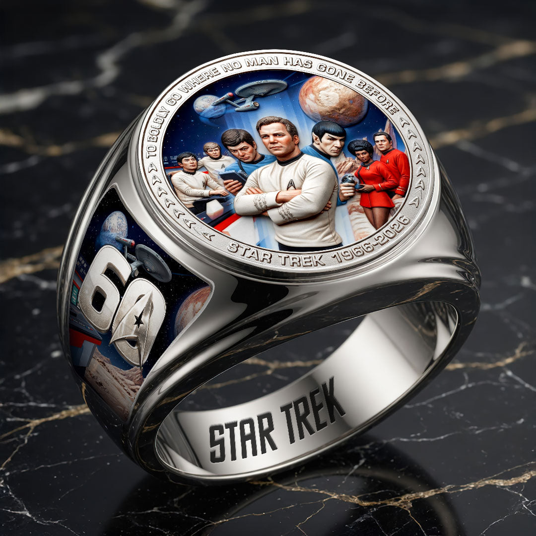 Star Trek 60th Anniversary 3D Engraved Ring – HOATT19445