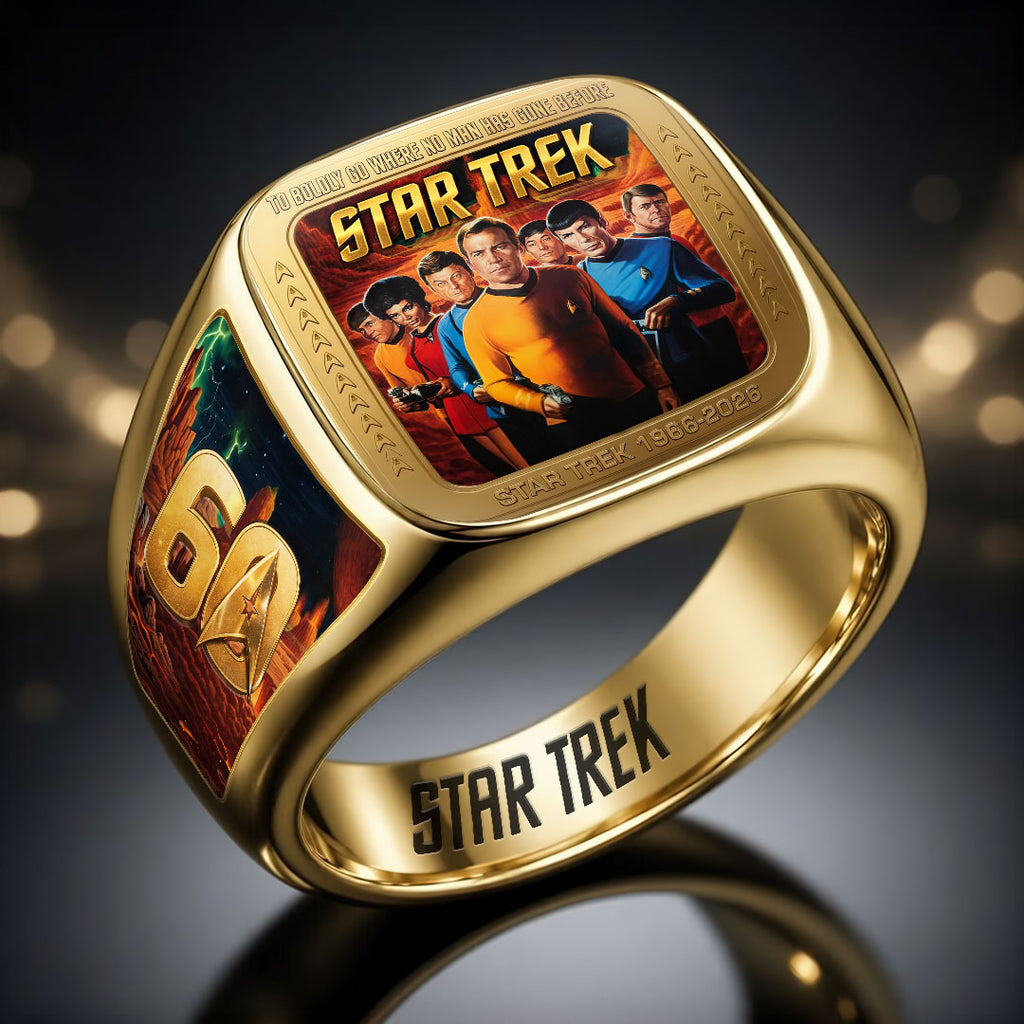 Star Trek 60th Anniversary 3D Engraved Ring – HOATT19486