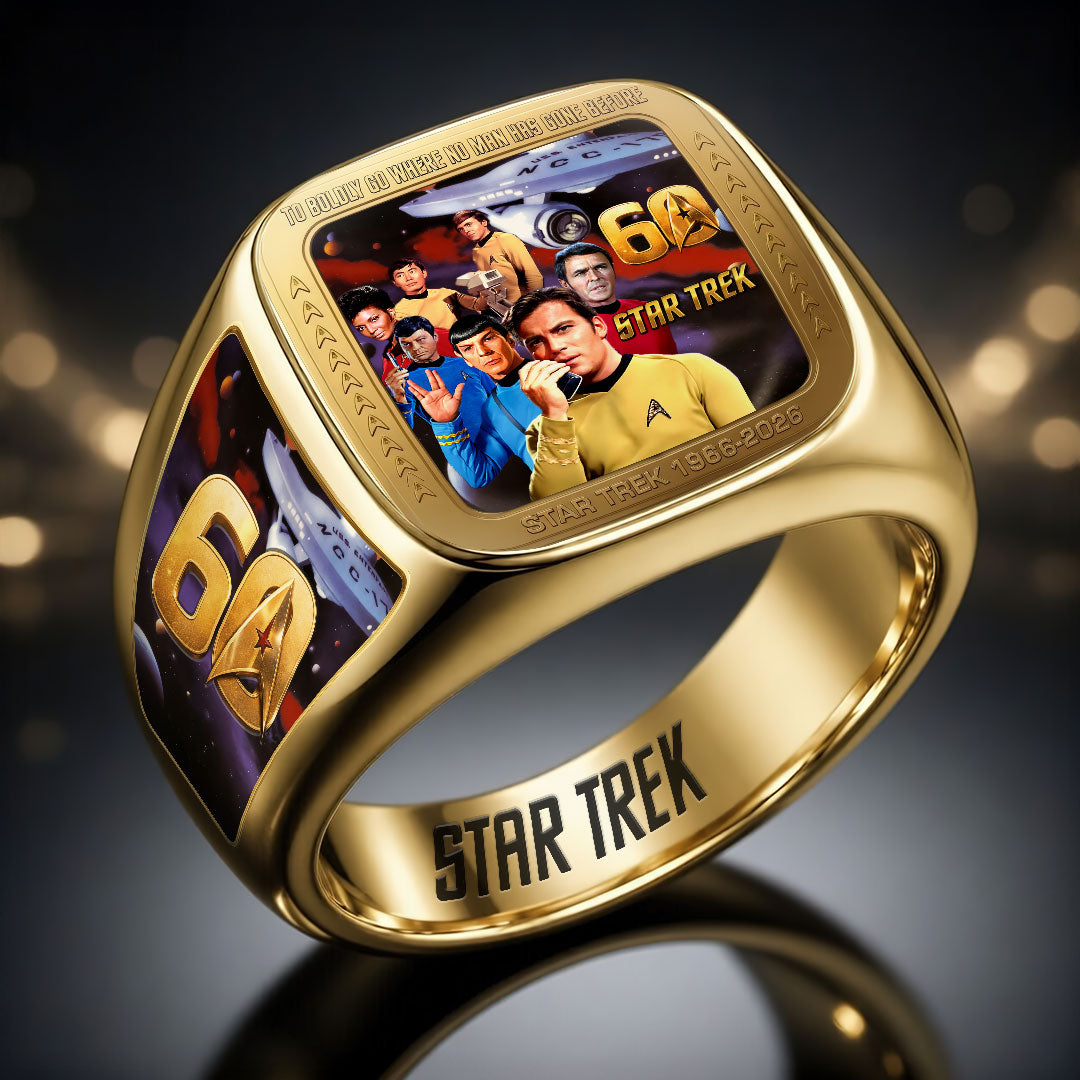 Star Trek 60th Anniversary 3D Engraved Ring – HOATT19780
