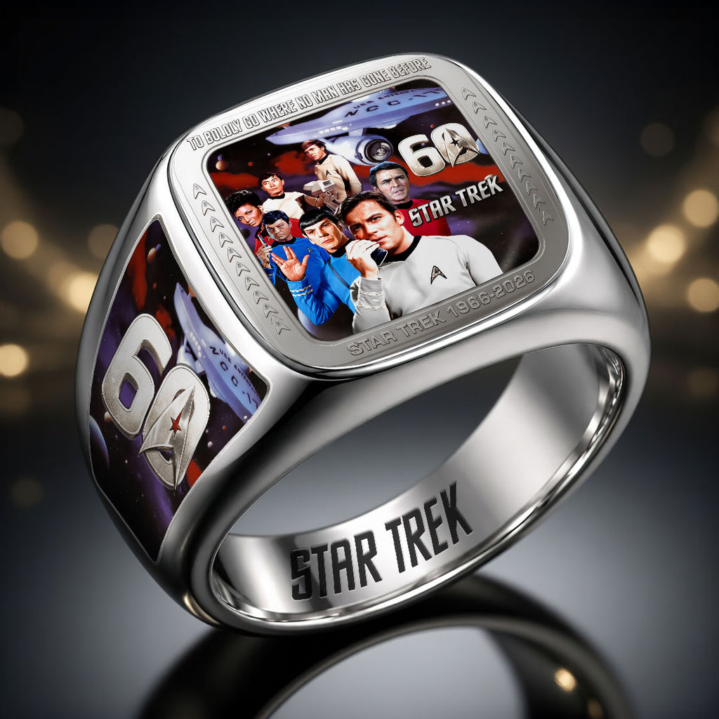 Star Trek 60th Anniversary 3D Engraved Ring – HOATT19780