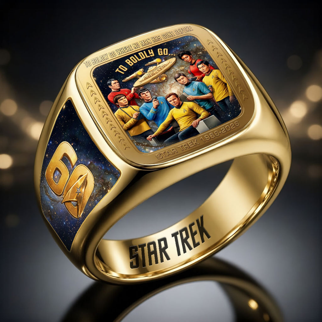 Star Trek 60th Anniversary 3D Engraved Ring – HOATT19782