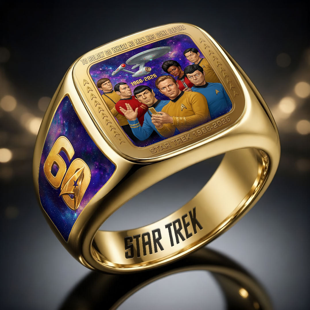Star Trek 60th Anniversary 3D Engraved Ring – HOATT19783
