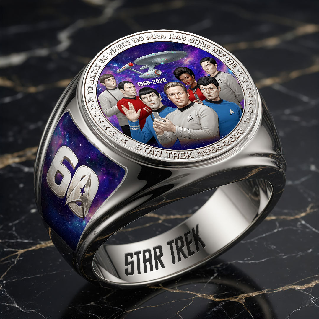Star Trek 60th Anniversary 3D Engraved Ring – HOATT19783
