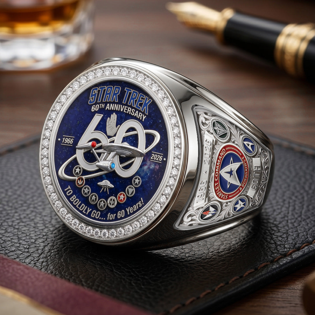 Star Trek 60th Anniversary 3D Engraved Ring – TMTHU7468