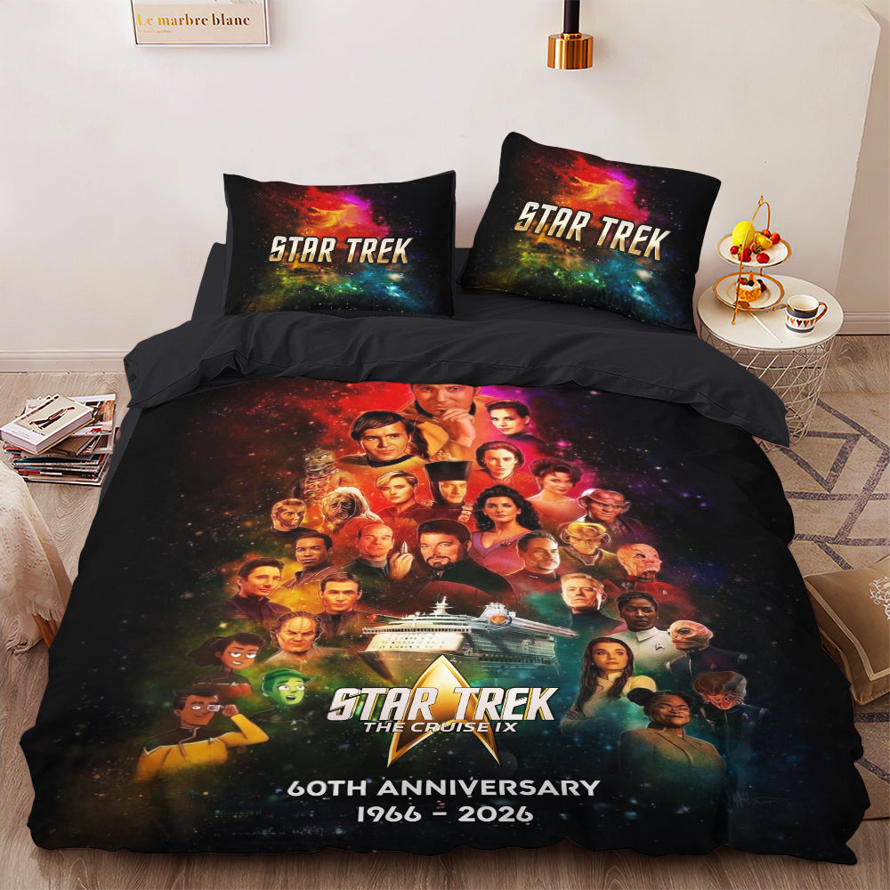 Star Trek 60th Anniversary 3-Piece Duvet Bedding Set – TMTHU7095