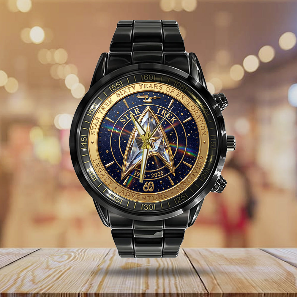 Star Trek 60th Anniversary Black Stainless Steel Watch – TMTHU7671