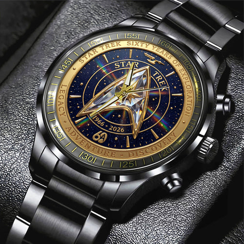 Star Trek 60th Anniversary Black Stainless Steel Watch – TMTHU7671
