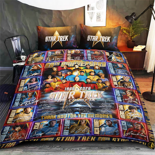 Star Trek 60th Anniversary 3-Piece Duvet Bedding Set – TANTN19794