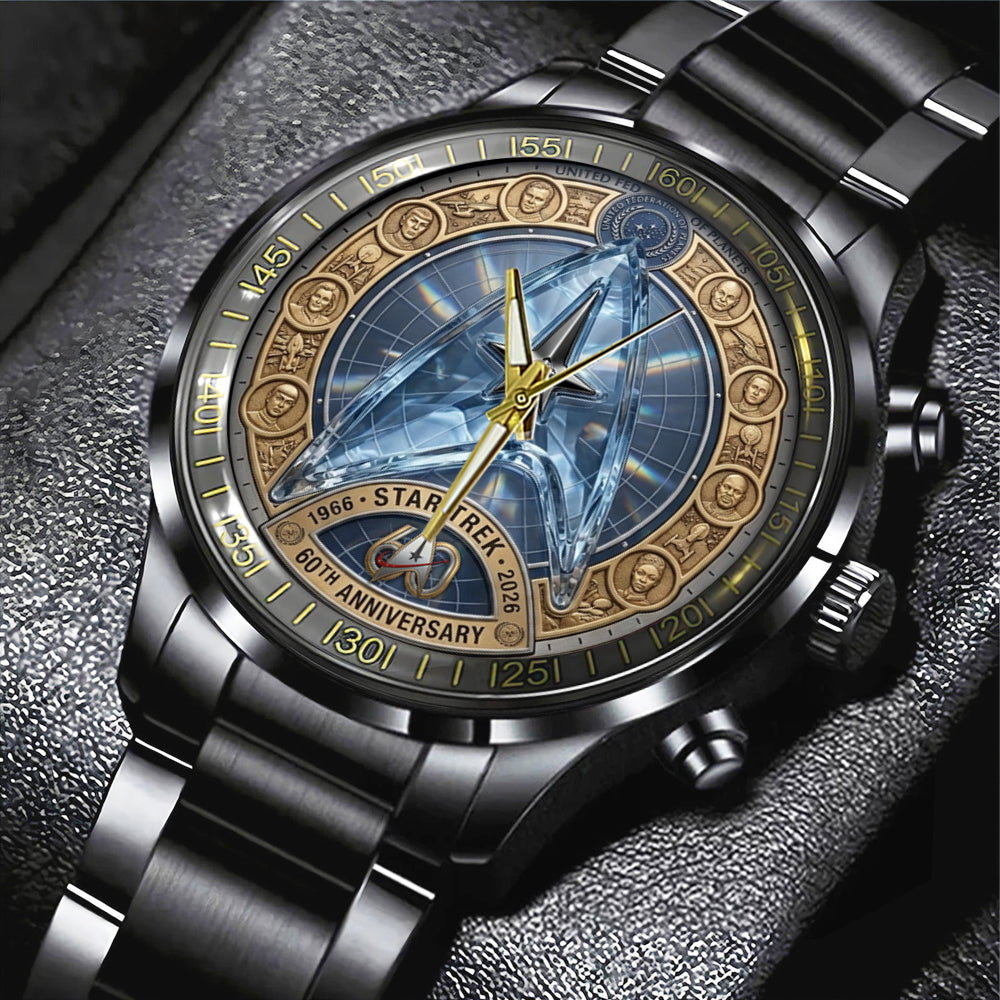 Star Trek 60th Anniversary Black Stainless Steel Watch – TMTHU7679