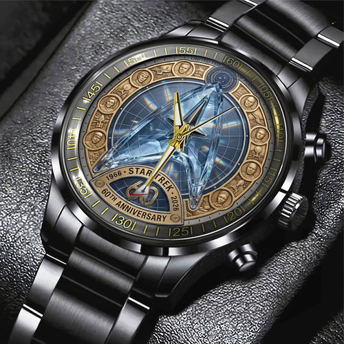Star Trek 60th Anniversary Black Stainless Steel Watch – TMTHU7679