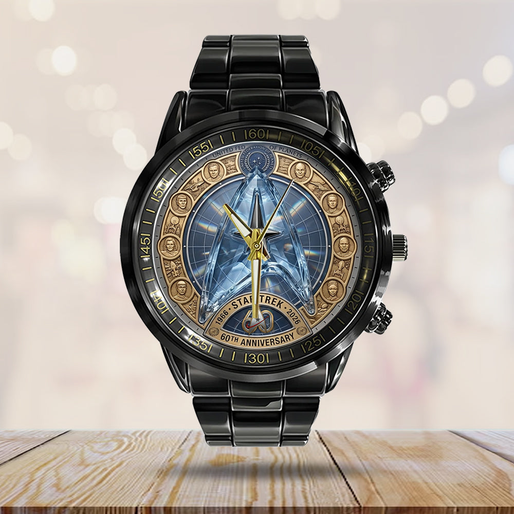 Star Trek 60th Anniversary Black Stainless Steel Watch – TMTHU7679