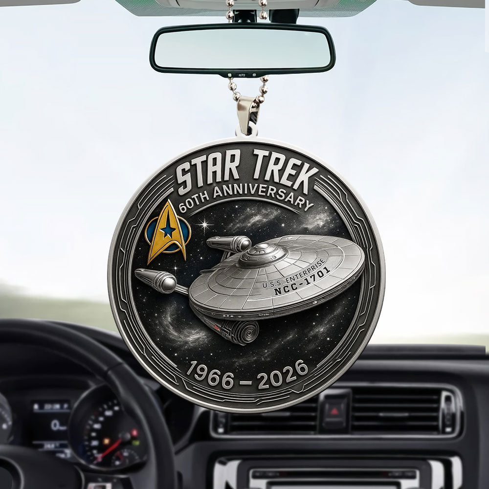 Star Trek 60th Anniversary Custom shape 2-sided Acrylic Car Ornament – MAITM14294