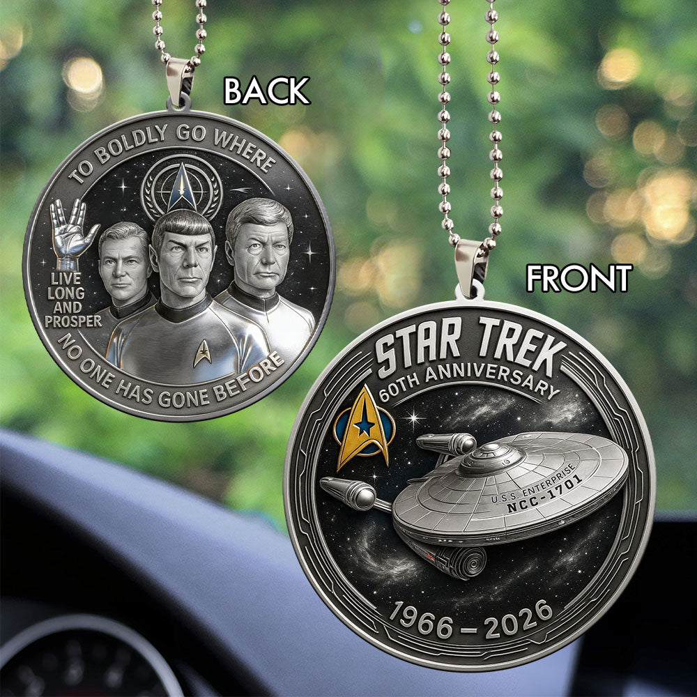 Star Trek 60th Anniversary Custom shape 2-sided Acrylic Car Ornament – MAITM14294