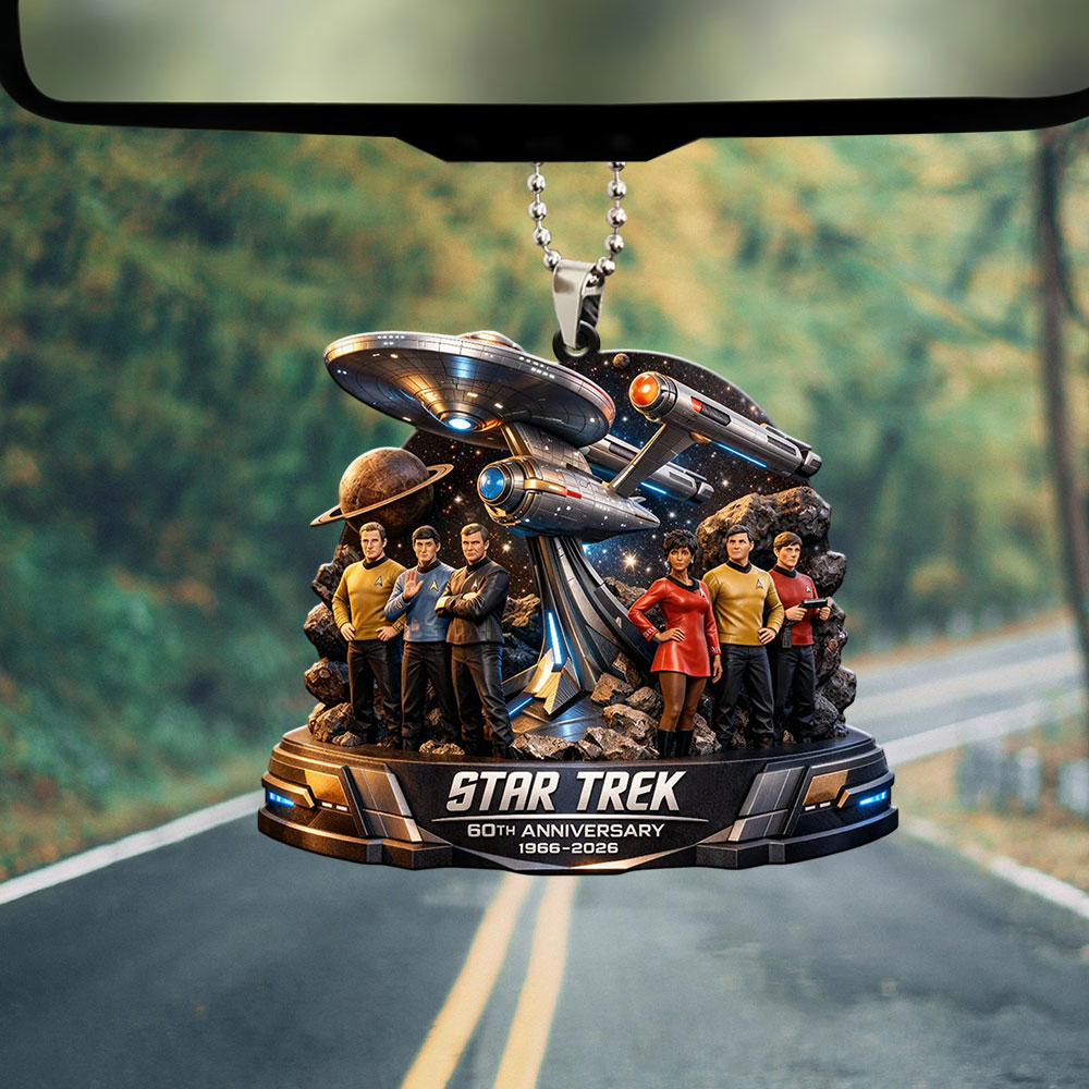 Star Trek 60th Anniversary Custom shape 2-sided Acrylic Car Ornament – MAITM14446