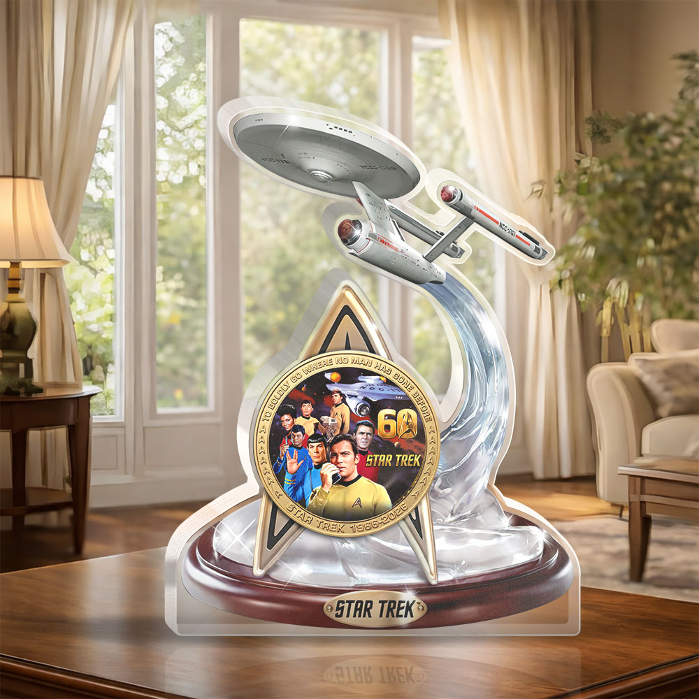 Star Trek 60th Anniversary Custom Shape Acrylic Plaque – HOATT17975