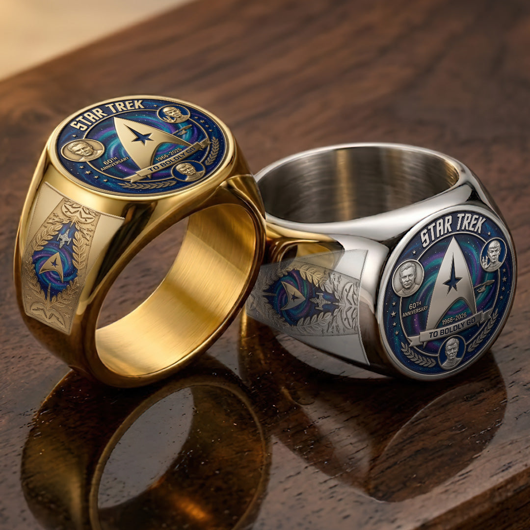 Star Trek 60th Anniversary 3D Engraved Ring – TANTN23388