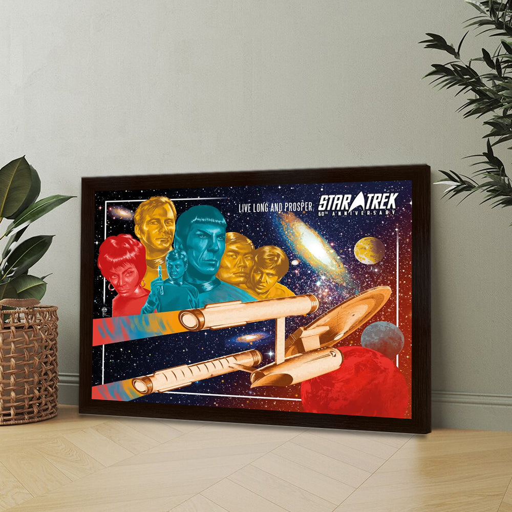 Star Trek 60th Anniversary Rectangle Canvas With Inner Frame – TMTHU8609