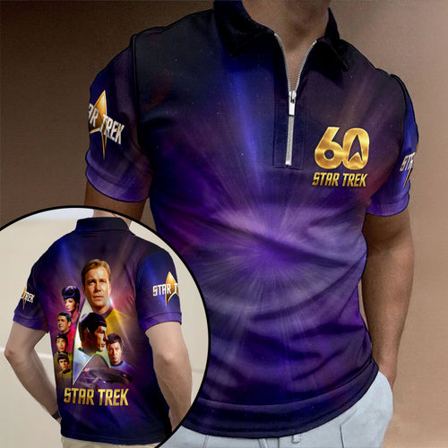 Star Trek 60th Anniversary Zip Polo Shirt – HOATT17598