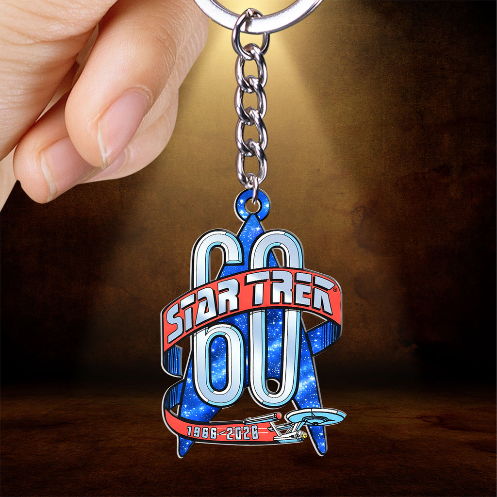 Star Trek 60th Anniversary Custom Shape 2-sided Keychain – HOATT16351
