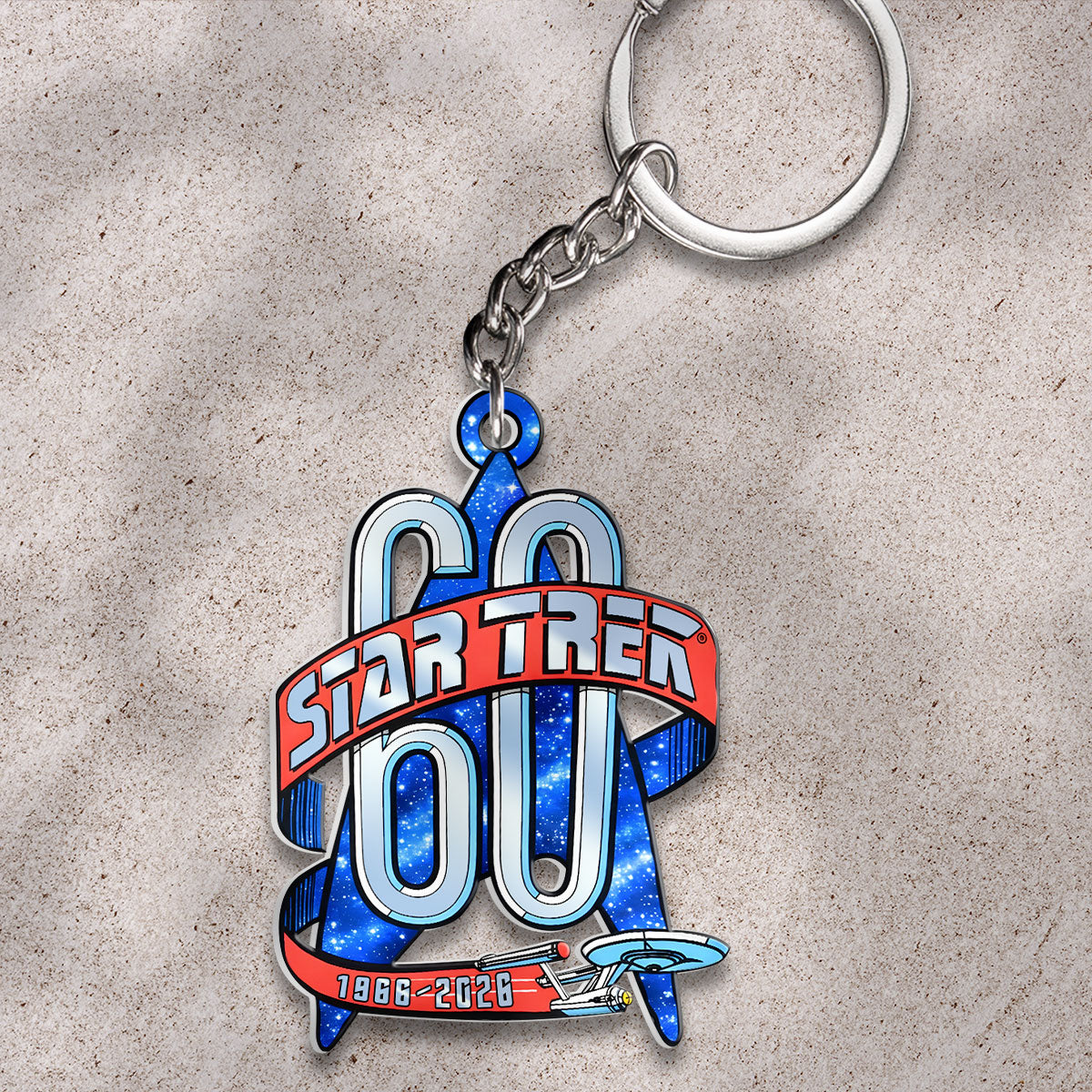 Star Trek 60th Anniversary Custom Shape 2-sided Keychain – HOATT16351