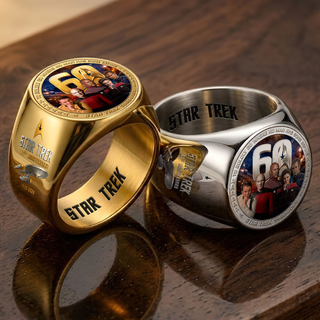 Star Trek 60th Anniversary 3D Engraved Ring – HOATT17827