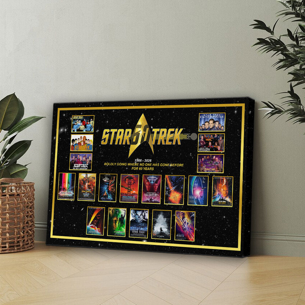Star Trek 60th Anniversary Rectangle Canvas With Inner Frame – HOATT14217