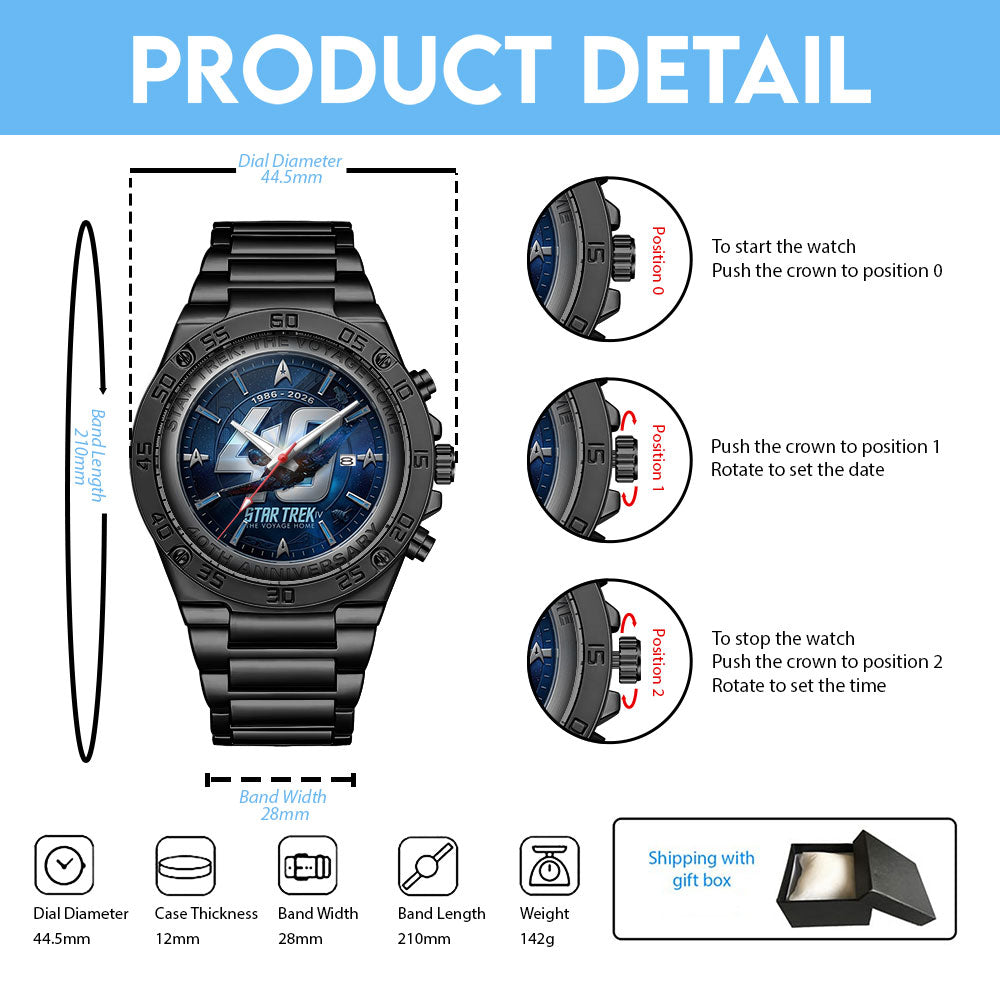 Star Trek IV: The Voyage Home Gentleman Stainless Steel Watch – TMTHU6669