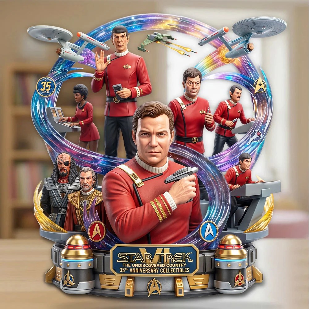 Star Trek VI: The Undiscovered Country 35th Anniversary Custom Shape Acrylic Plaque – TMTHU9802