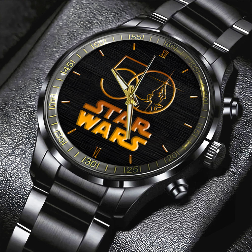 Star Wars 50 Years Black Stainless Steel Watch – HOATT12441