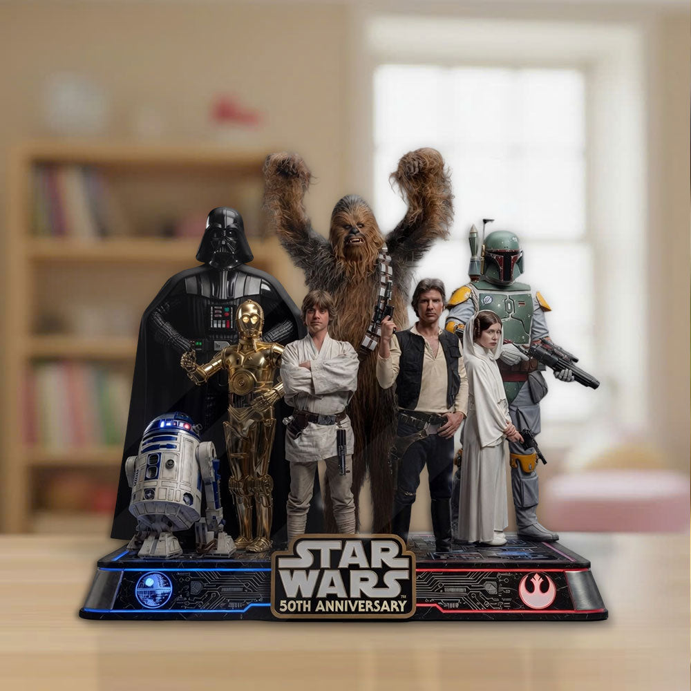 Star Wars 50th Anniversary 2027 Custom Shape Acrylic Plaque – TMTHU5323