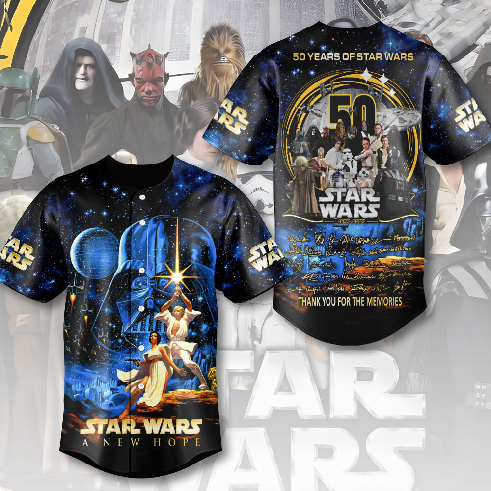 Star Wars 50th Anniversary 2027 Baseball Jersey – TMTHU4854