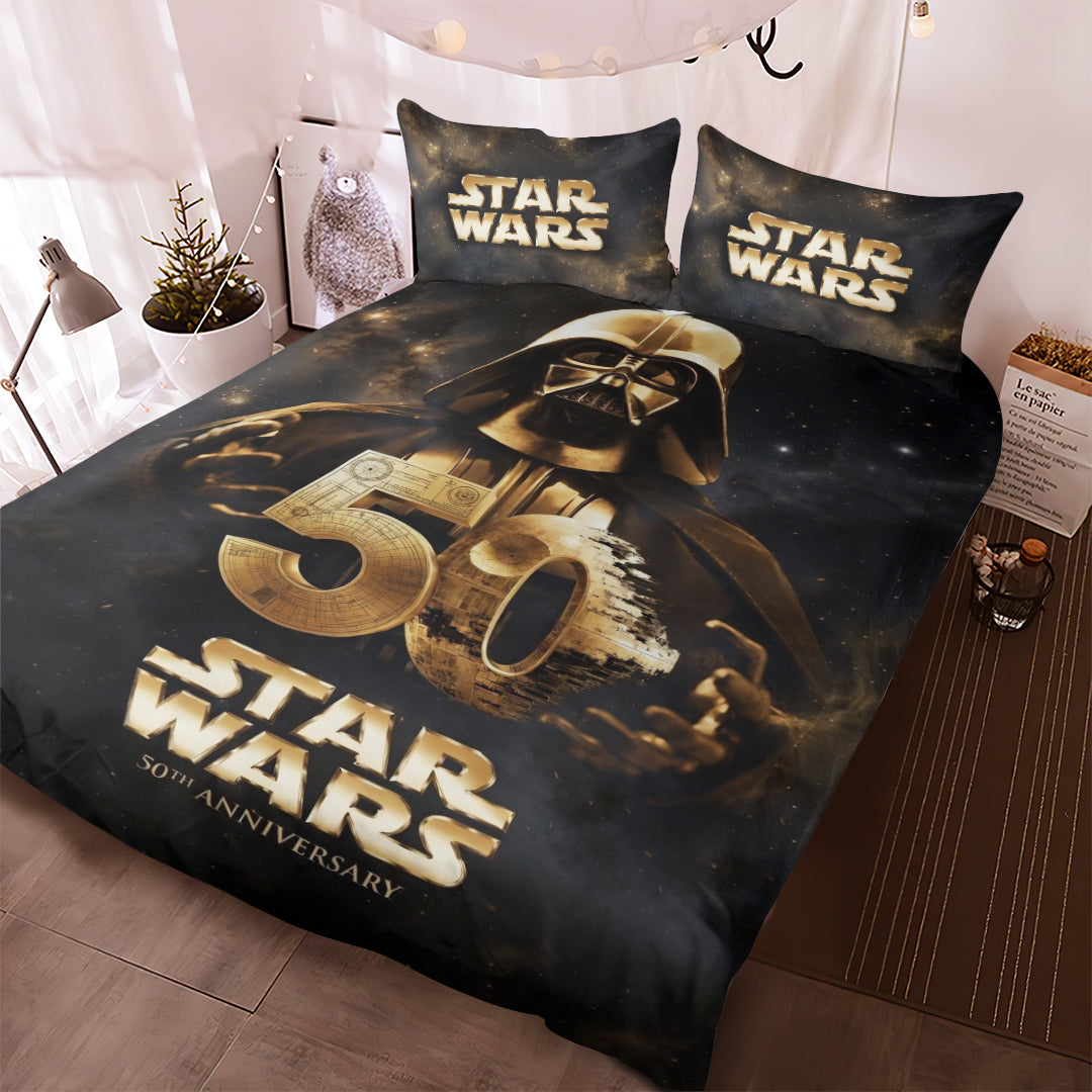 Star Wars 50th Anniversary 2027 3-Piece Duvet Bedding Set – TMTHU5246