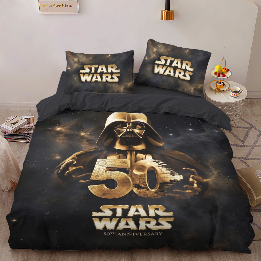 Star Wars 50th Anniversary 2027 3-Piece Duvet Bedding Set – TMTHU5246