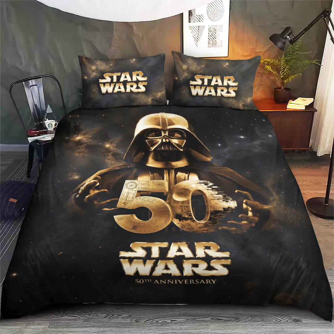 Star Wars 50th Anniversary 2027 3-Piece Duvet Bedding Set – TMTHU5246