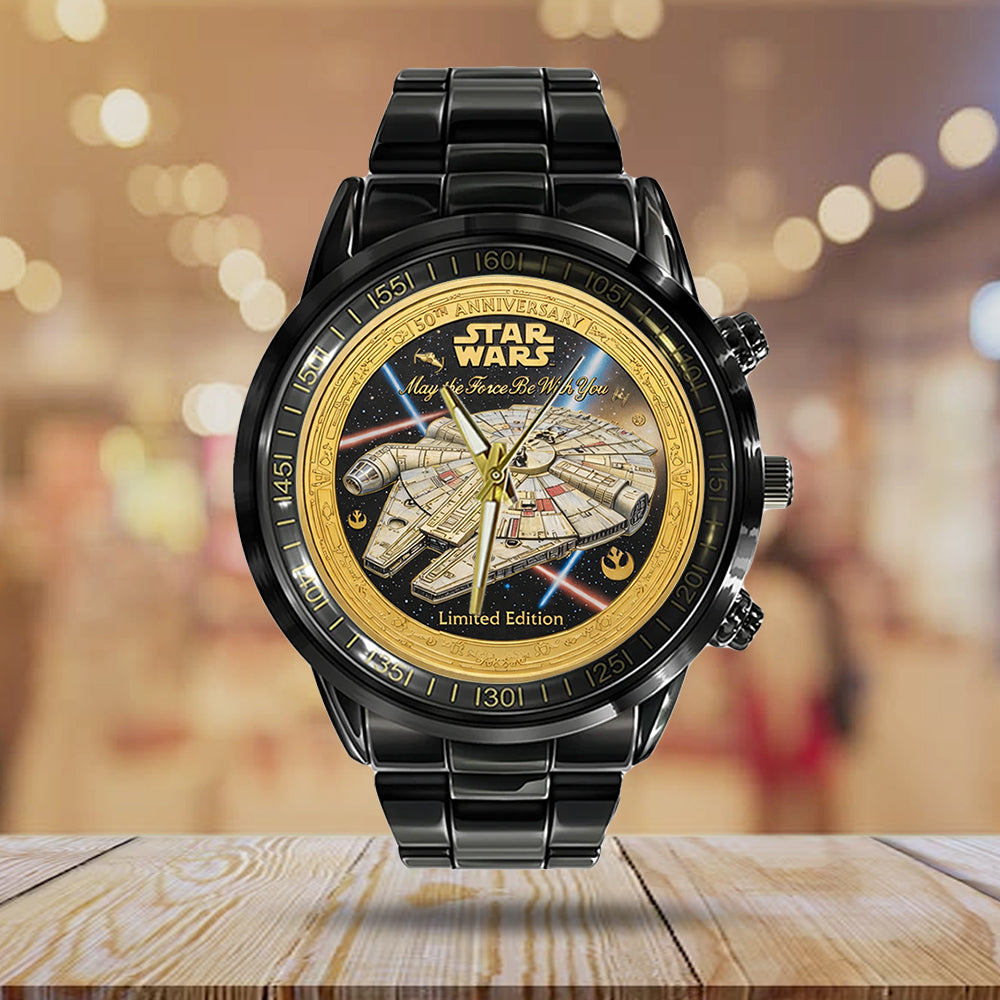 Star Wars 50th Anniversary 2027 Black Stainless Steel Watch – TMTHU5585