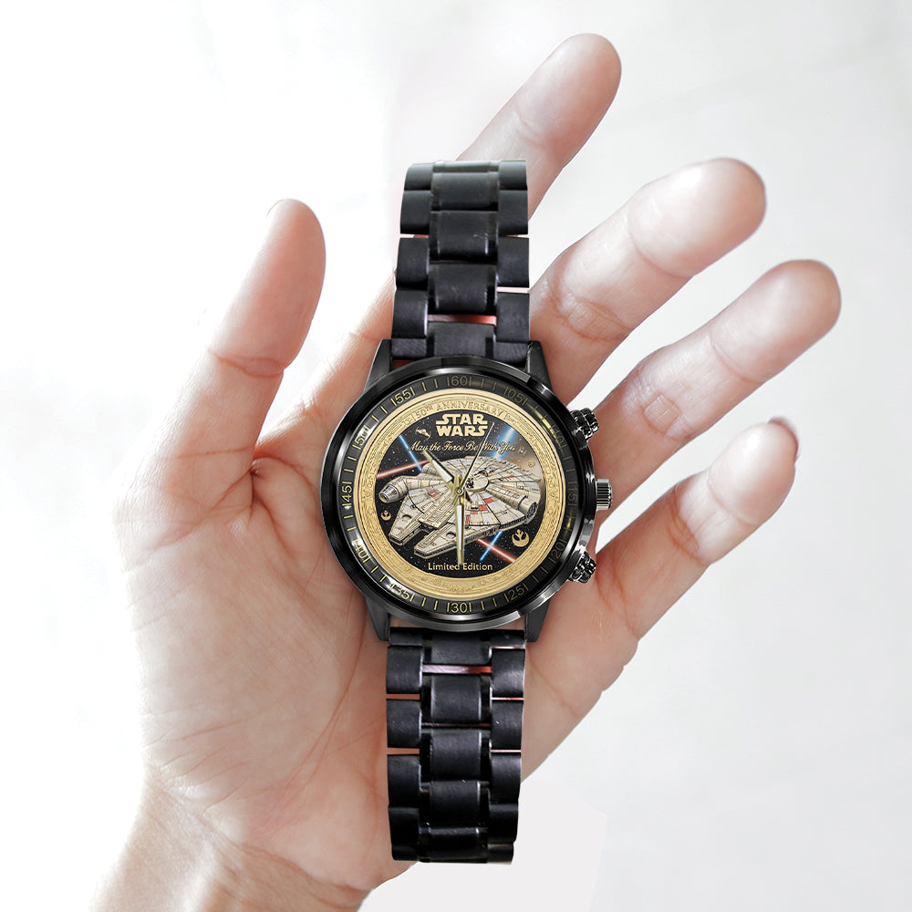 Star Wars 50th Anniversary 2027 Black Stainless Steel Watch – TMTHU5585