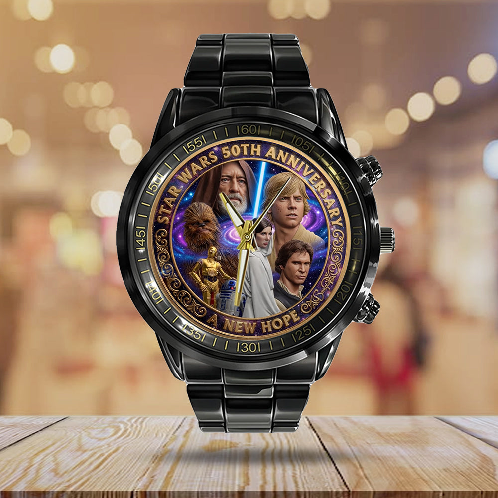 Star Wars 50th Anniversary 2027 Black Stainless Steel Watch – TMTHU5592