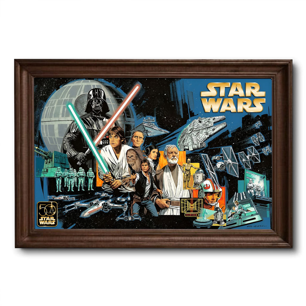 Star Wars 50th Anniversary 2027 Rectangle Canvas With Inner Frame – TMTHU5004