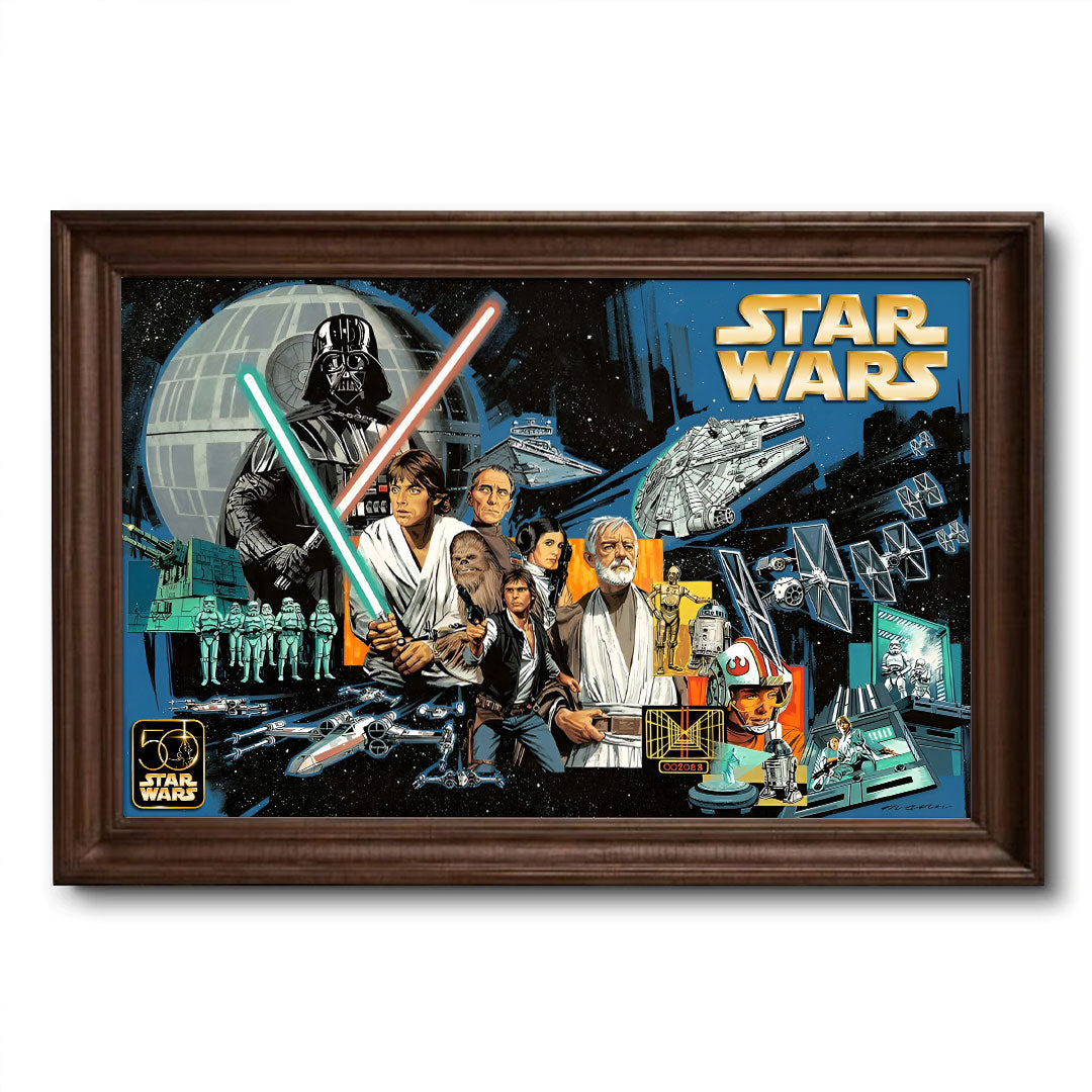 Star Wars 50th Anniversary 2027 Rectangle Canvas With Inner Frame – TMTHU5004