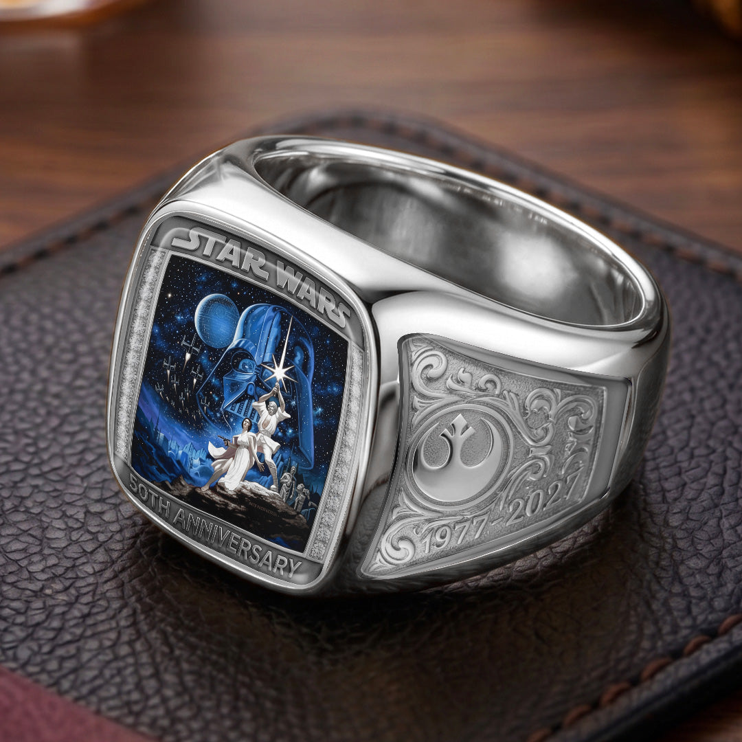 Star Wars 50th Anniversary 3D Engraved Ring – TMTHU7413
