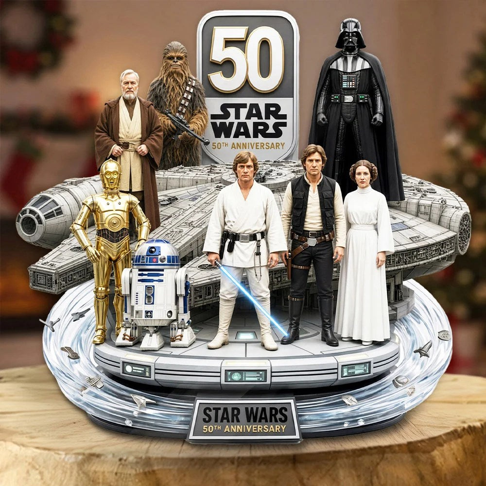 Star Wars 50th Anniversary Custom Shape Acrylic Plaque – TMTHU10154