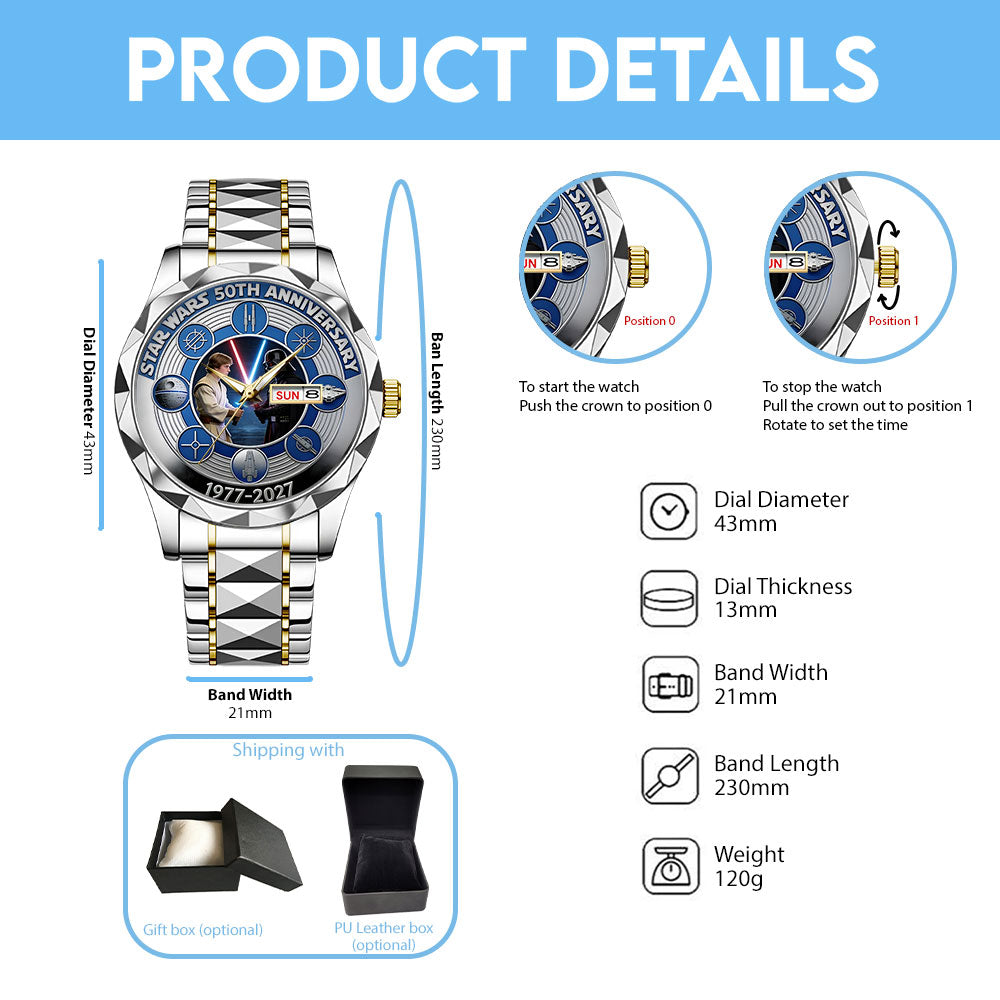Star Wars 50th Anniversary Alloy Luxury Quartz Watch – TANTN21482