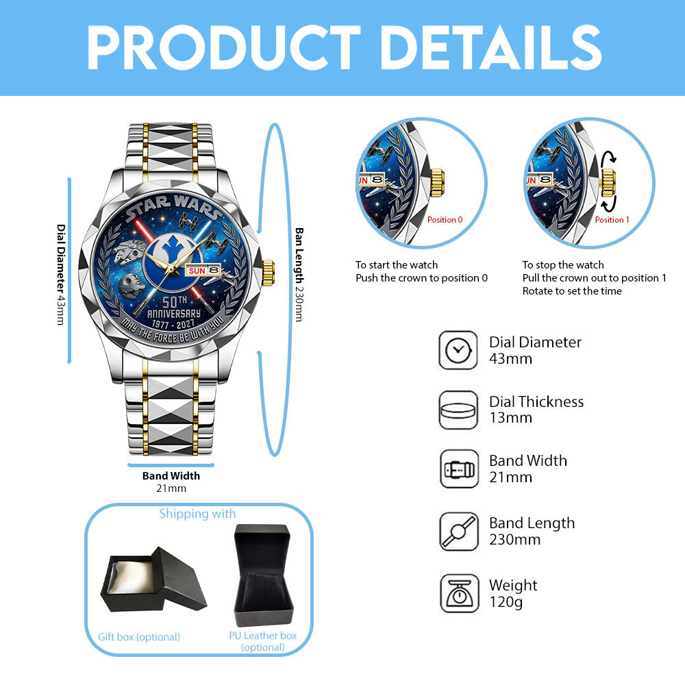 Star Wars 50th Anniversary Alloy Luxury Quartz Watch – TANTN22579