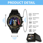 Star Wars 50th Anniversary Black Stainless Steel Watch – TMTHU4185