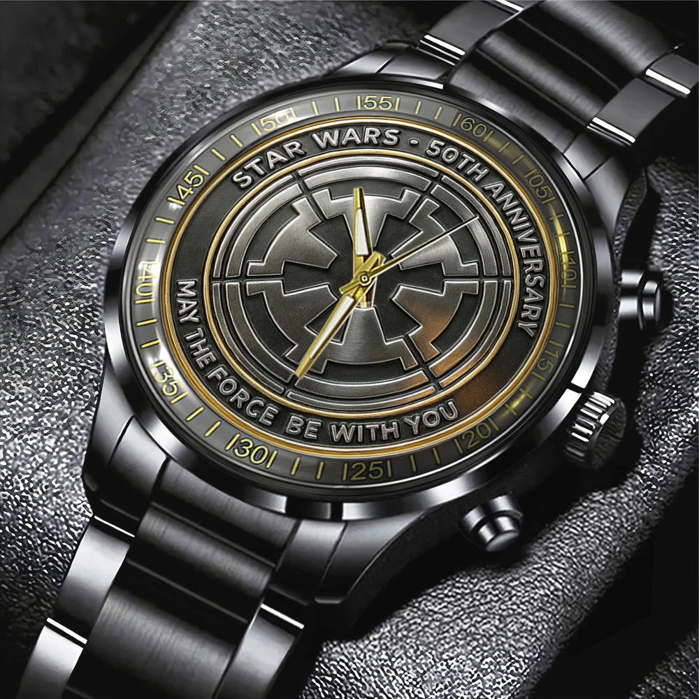 Star Wars 50th Anniversary Black Stainless Steel Watch – TMTHU2200