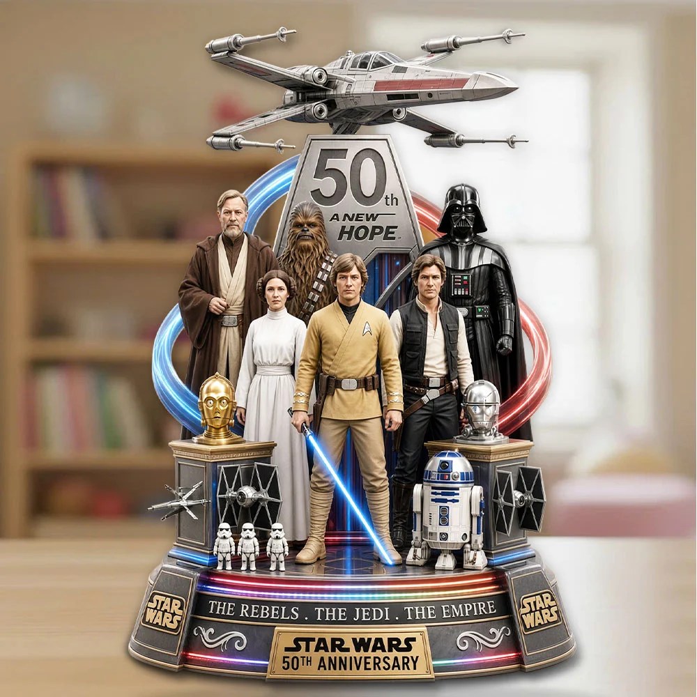 Star Wars 50th Anniversary Custom Shape Acrylic Plaque – TMTHU10210