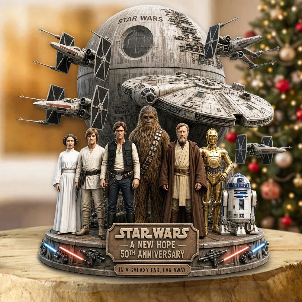 Star Wars 50th Anniversary Custom Shape Acrylic Plaque – TMTHU10211