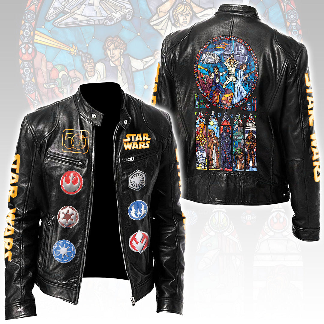 Star Wars 50th Anniversary Motorcycle Leather Jacket – HOATT16828