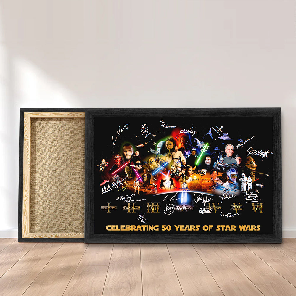 Star Wars 50th Anniversary Rectangle Canvas With Inner Frame – TMTHU5187