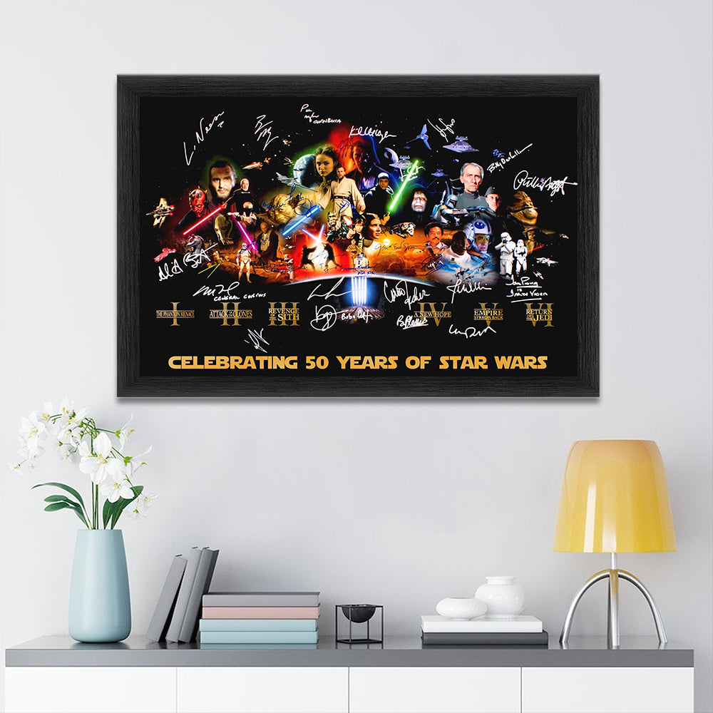 Star Wars 50th Anniversary Rectangle Canvas With Inner Frame – TMTHU5187
